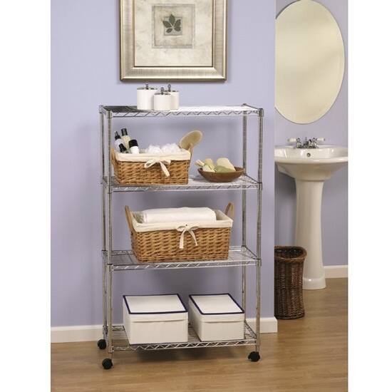 Seville Classics 4-Tier UltraZinc Steel Wire Shelving, 14x30x48 - 48"h x 30"w 13"h