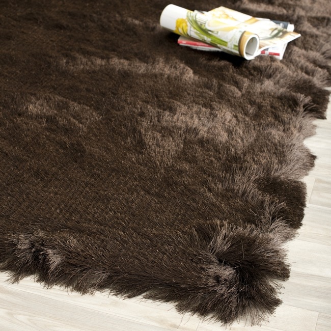 Silken Chocolate Shag Rug (23 X 8)