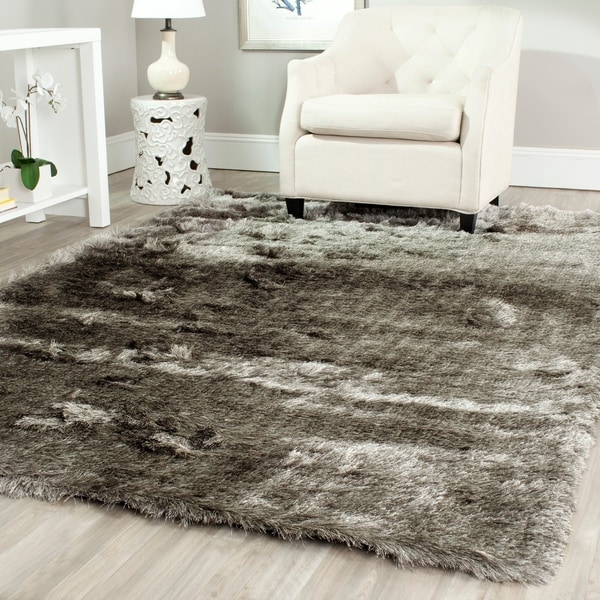 Safavieh Handmade Silken Glam Paris Shag Silver Rug - 8' x 10'