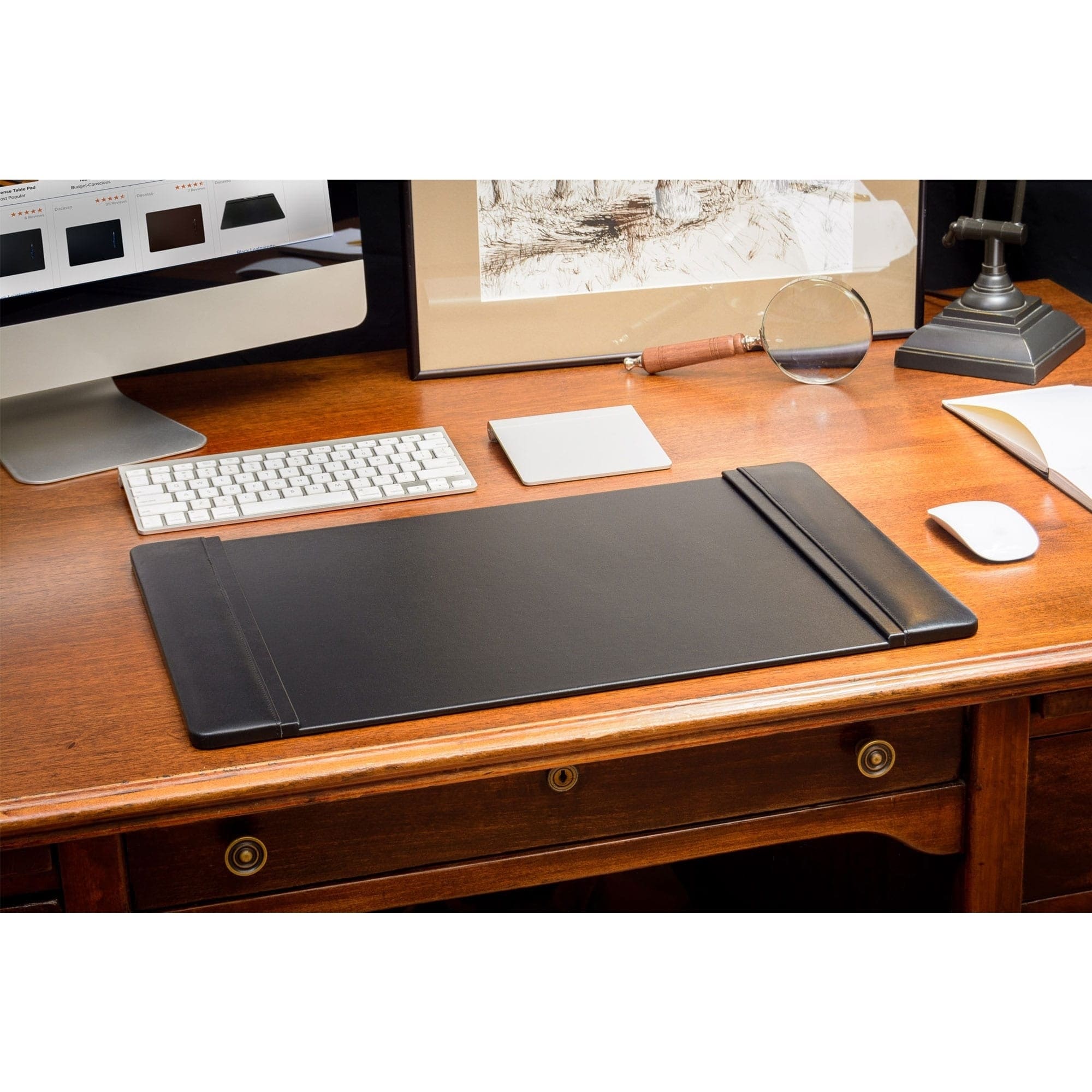 Shop Dacasso P1028 Classic Top Grain Leather Desk Pad 22 Inches X