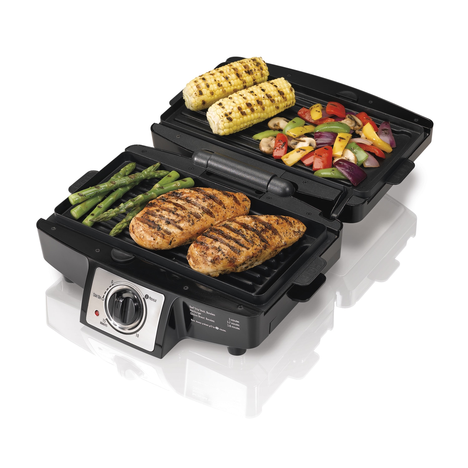Hamilton Beach 1800-Watt Black Electric Grill in the Electric Grills  department at