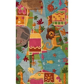 nuLOOM Handmade Kids Jungle Wool Rug (3'6 x 5'6) - multi - Bed Bath ...