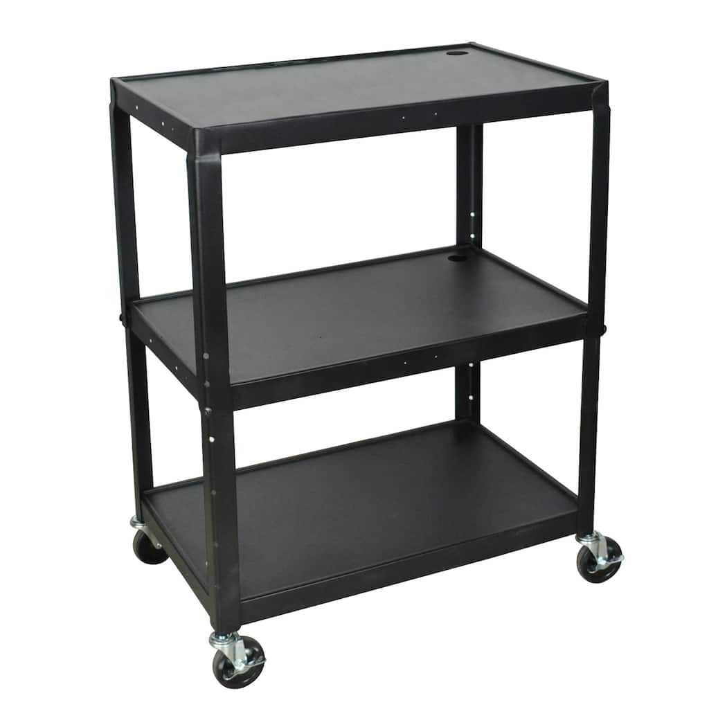 Luxor Adjustable Height Large Steel A/V Cart