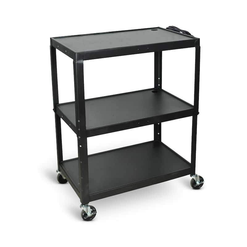 Luxor Adjustable Height Large Steel A/V Cart