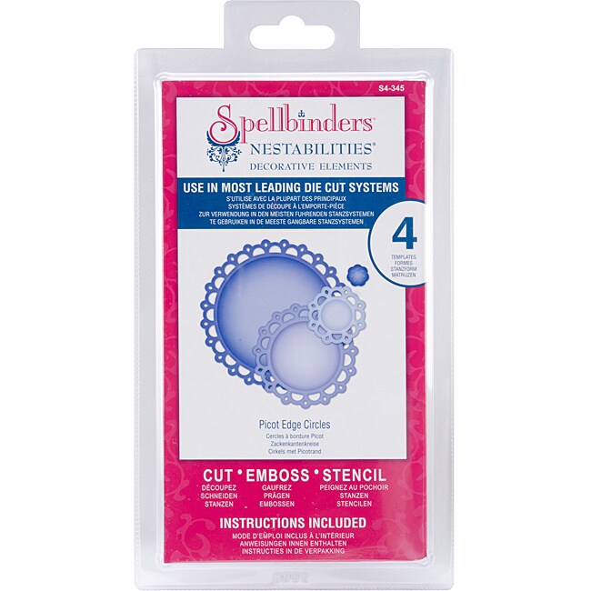 Spellbinders Nestabilities Picot Edge Circles Decorative Elements Dies