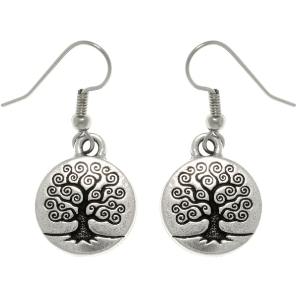 Shop Antiqued Silver-plated Pewter Celtic 'Tree Of Life' Dangle ...