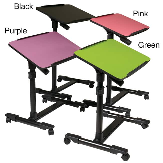 Mobile Laptop Cart with Adjustable Top