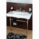 preview thumbnail 4 of 2, Imperial Vintage 36-inch Wall-mount Chrome Pedestal Bathroom Sink Vanity