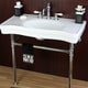 preview thumbnail 2 of 2, Imperial Vintage 36-inch Wall-mount Chrome Pedestal Bathroom Sink Vanity