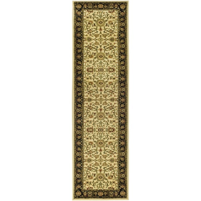 Lyndhurst Collection Majestic Ivory/ Black Rug (23 X 18)