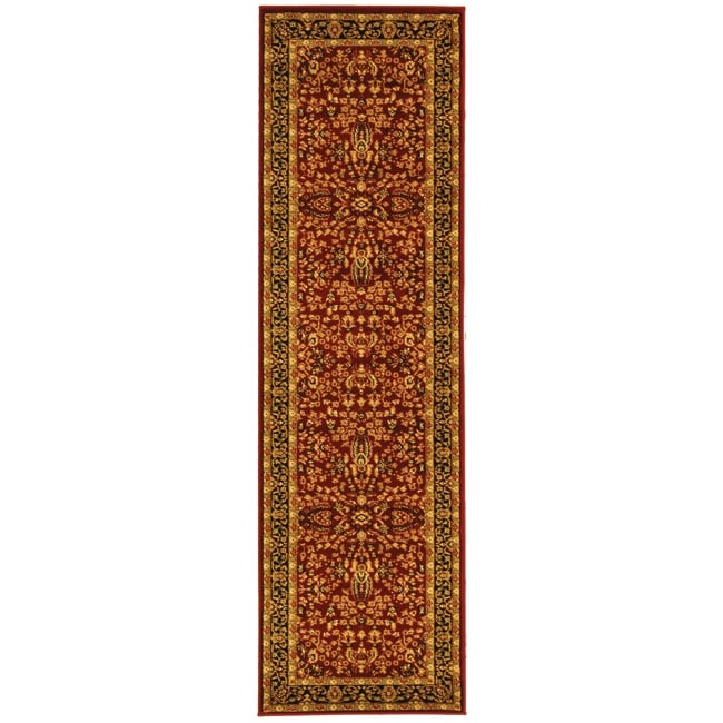 Lyndhurst Collection Persian Treasure Red/ Black Rug (23 X 18)