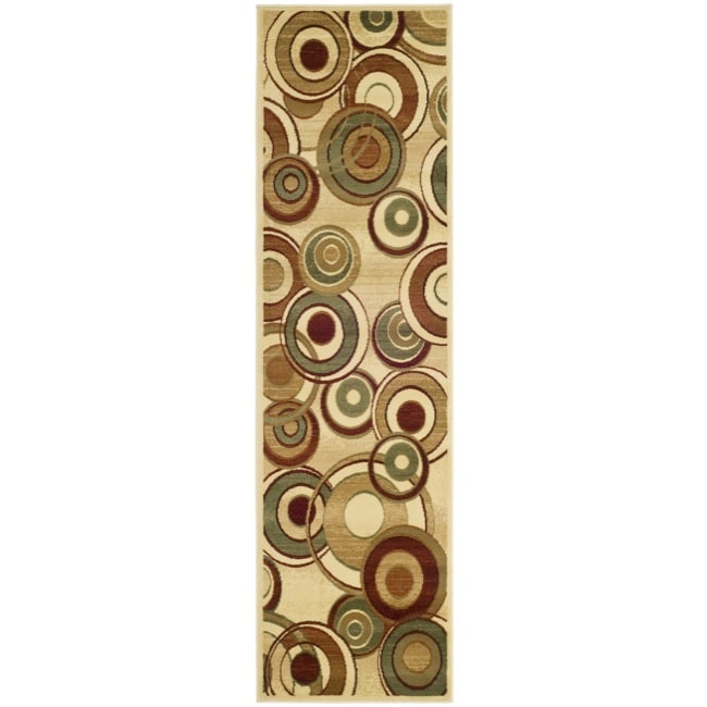 Lyndhurst Collection Circ Ivory/ Multi Rug (23 X 18)