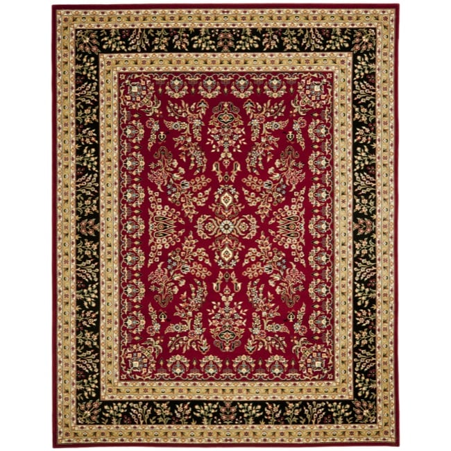 Lyndhurst Collection Red/ Black Rug (9 X 12)