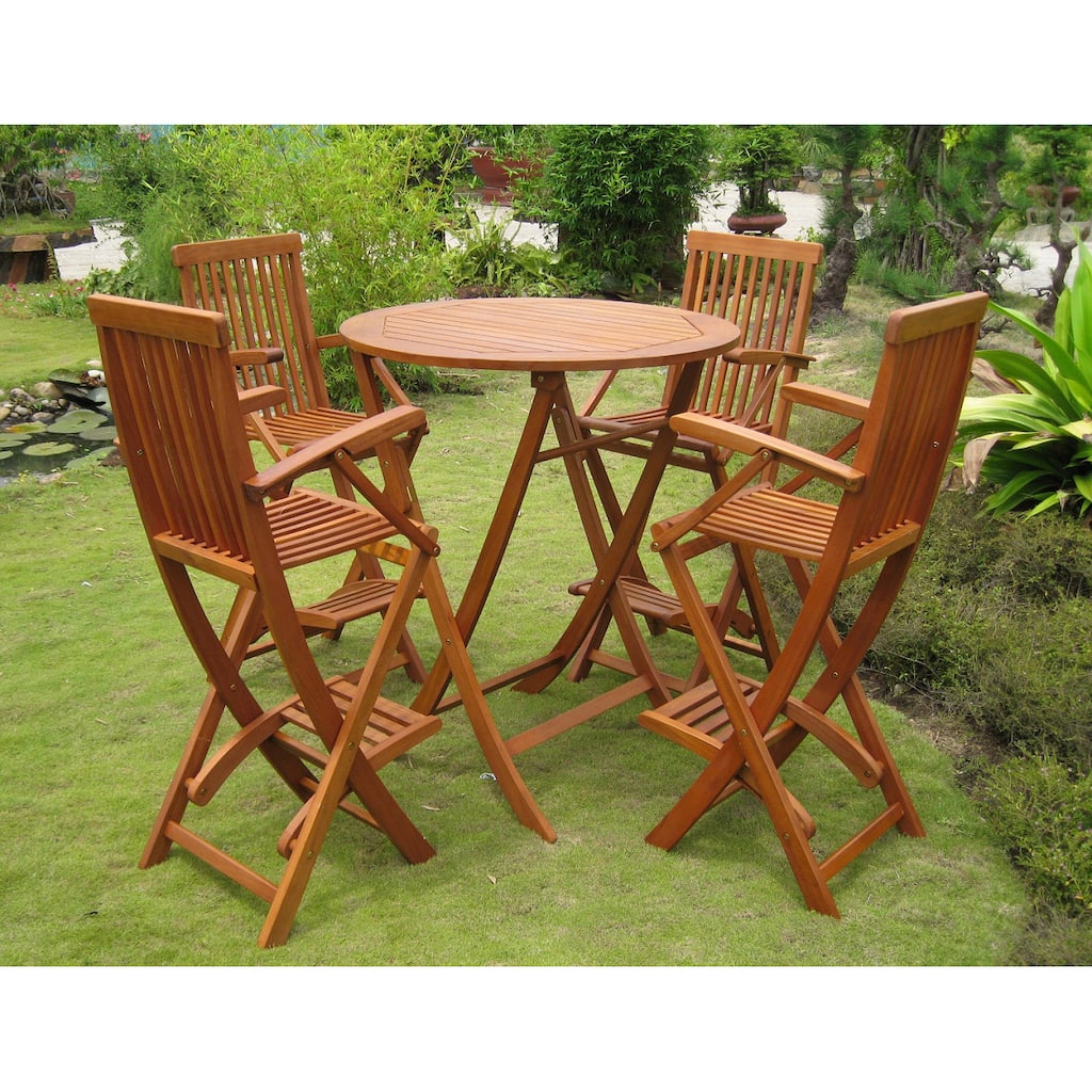 Royal Tahiti Seville 5-Piece Bar-Height Patio Dining Set
