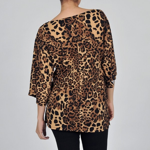 AnnaLee + Hope Womens Animal print Tunic Top