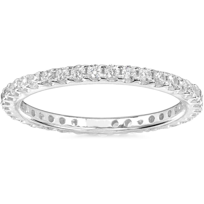 Annello by Kobelli 14k Gold 1/2ct TDW Diamond Eternity Wedding Band