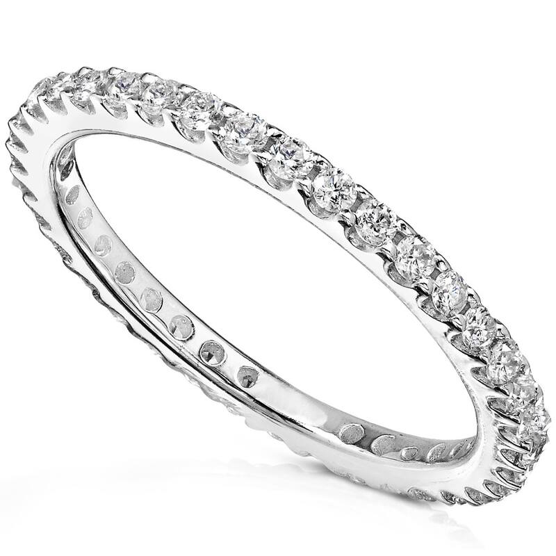 Annello by Kobelli 14k Gold 1/2ct TDW Diamond Eternity Wedding Band