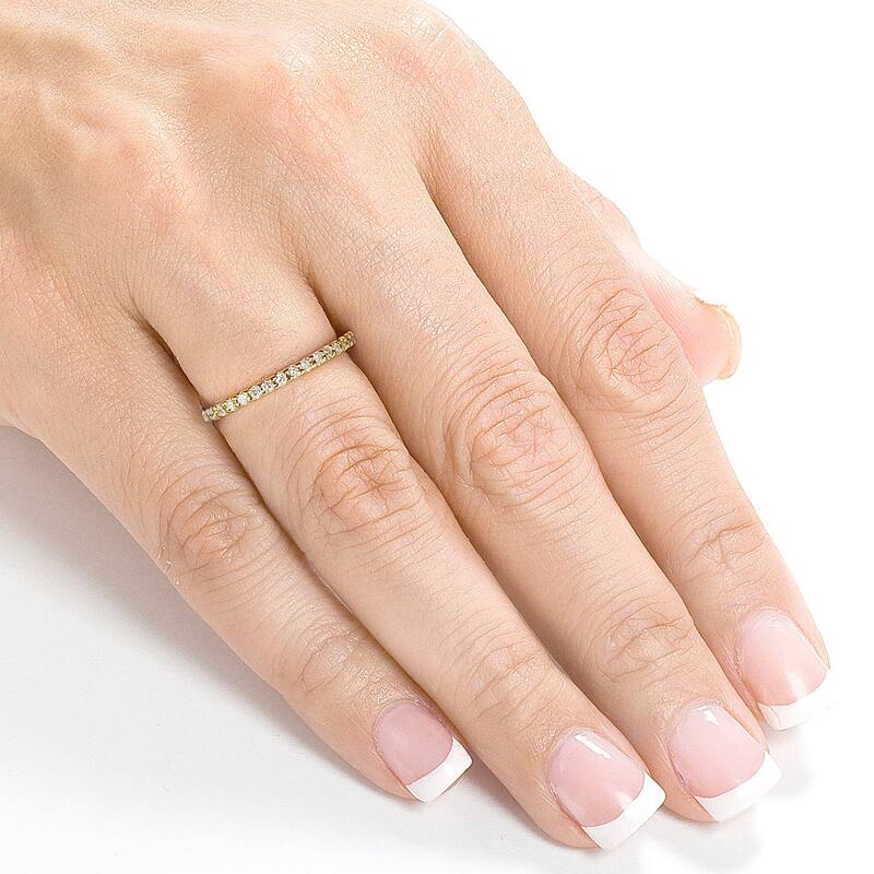 Annello by Kobelli 14k Gold 1/2ct TDW Diamond Eternity Wedding Band