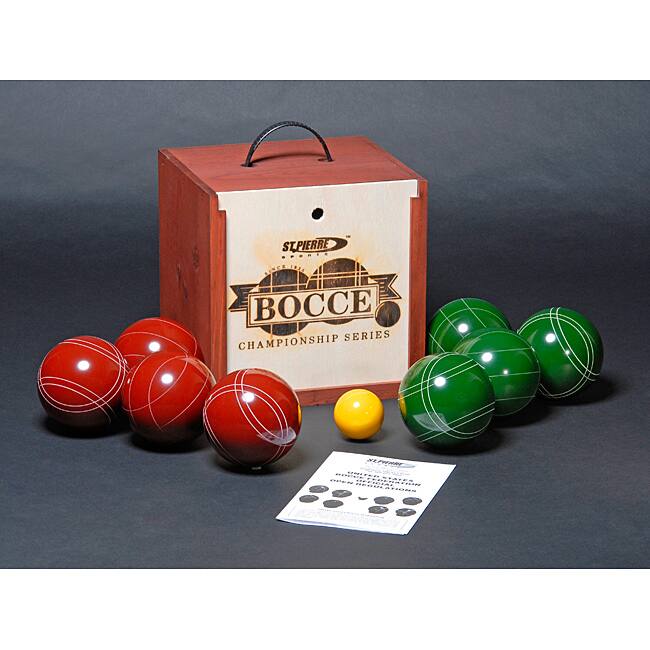 St.Pierre Mahogany Stained Wood Box Tournament Bocce Ball Set Bed Bath & Beyond 6574617