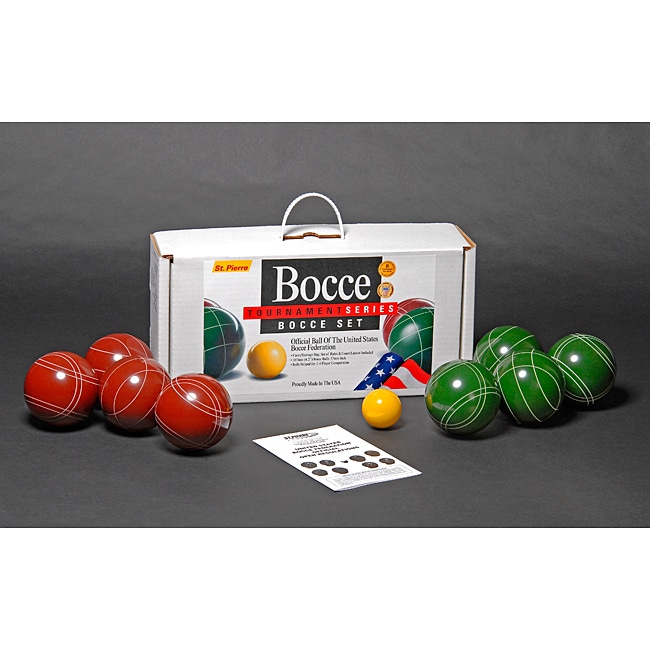 St.Pierre Zippered Nylon Bag Tournament Bocce Ball Set Free Shipping
