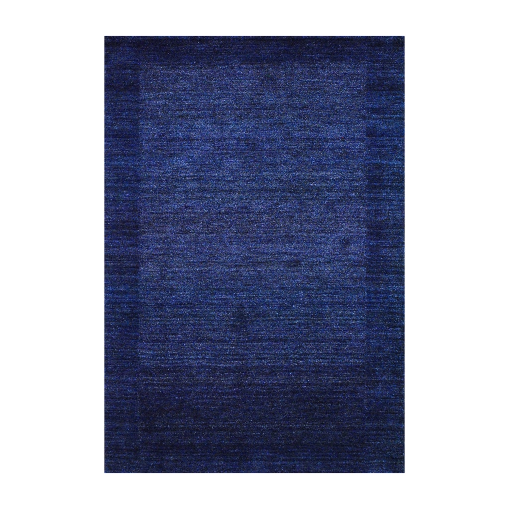 Herat Oriental Indo Hand-knotted Tibetan Blue Wool Rug (4' x 6')