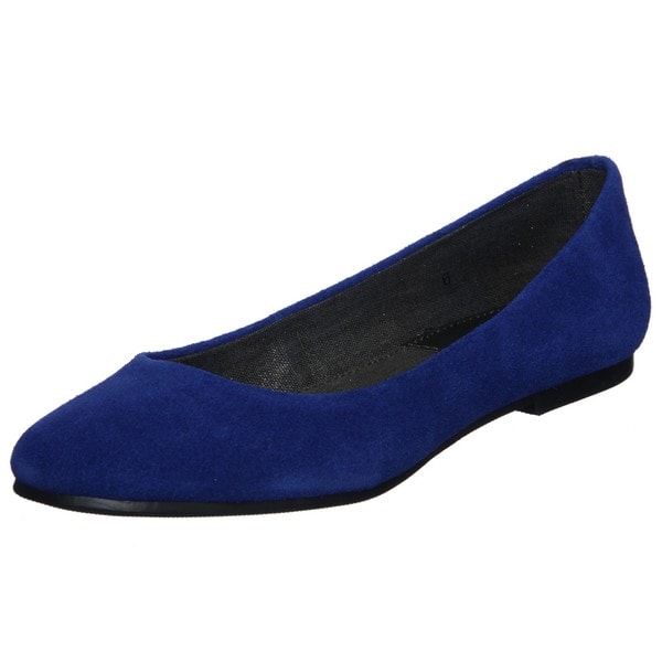 BC Footwear Womens Limousine Cobalt Suede Flats