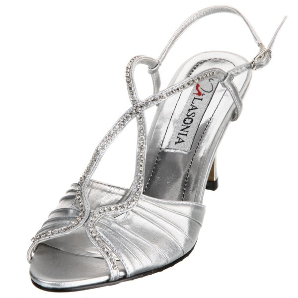 silver embellished heels