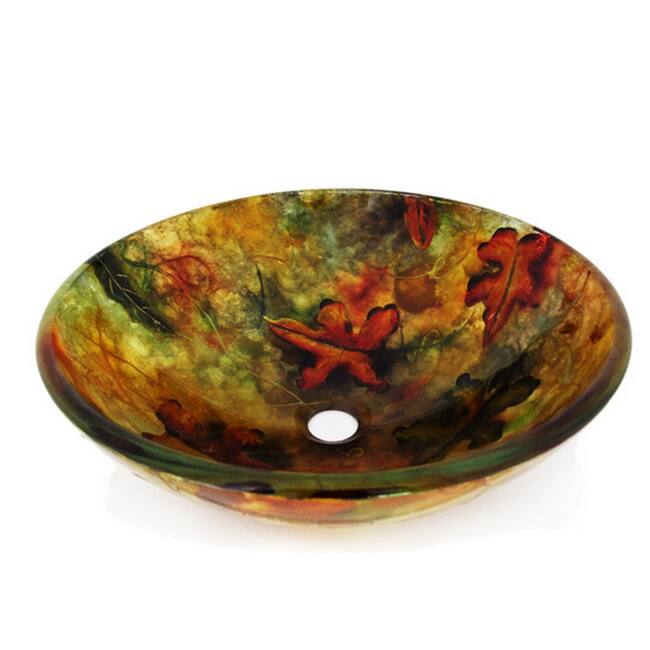Autumn Glass Vessel Sink