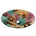 Floral Summer Glass Vessel Sink