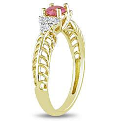 Miadora 14k Yellow Gold 1/2ct TDW Pink and White Diamond Ring (H I, I1 I2) Miadora Diamond Rings