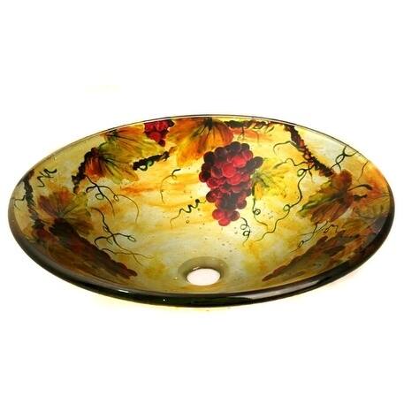 Glass Vino-motif Sink Bowl