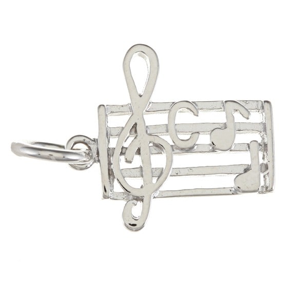 La Preciosa Sterling Silver Music Sheet Charm La Preciosa Silver Charms