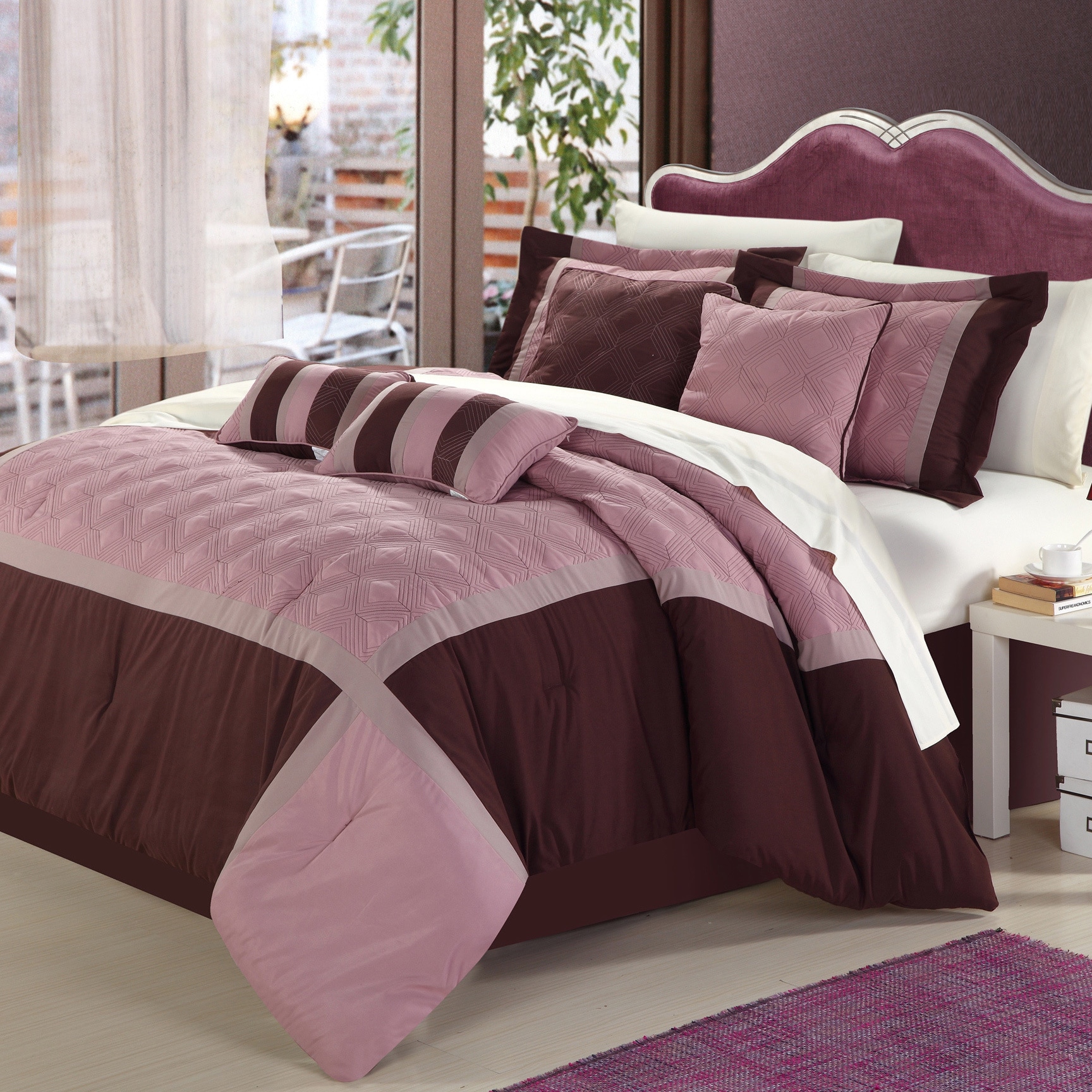 Quincy Oversized 8 Piece Comforter Set Overstock 6575272