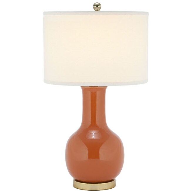 Safavieh Indoor 1-light Louvre Orange Table Lamp