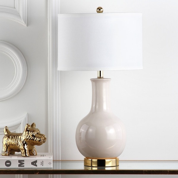 Safavieh Lighting 27.5-inch Louvre Grey Table Lamp