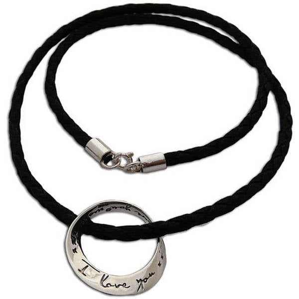 Shop Handmade 'I Love You More Mobius' Sterling Silver and Leather ...