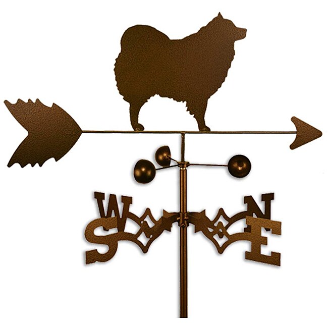 Handmade Spitz Samoyed Eskimo Dog Copper Weathervane