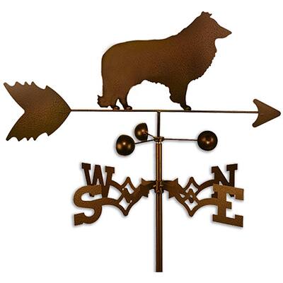 Handmade Sheltie Dog Copper Weathervane