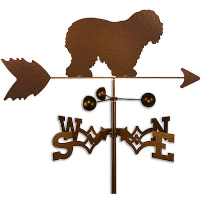 Handmade Old English Sheepdog Dog Copper Weathervane