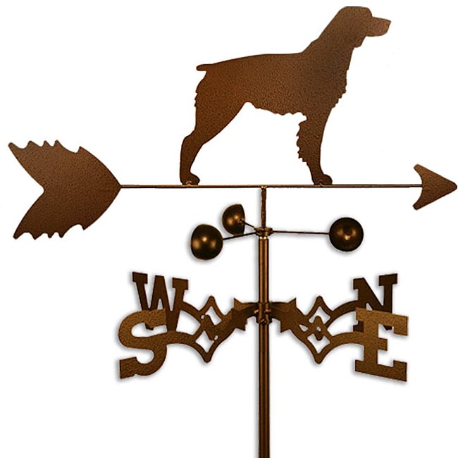 Handmade Brittany Spaniel Dog Copper Weathervane (CoppervienTheme Brittany Spaniel dog  Materials SteelMount style Roof, garden, flat, sideWeatherproof Garden dimensions 60 inches x 21 inches x 21 inches Roof, flat, side dimensions 30 inches x 21 inc