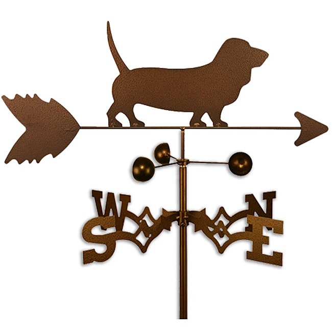 Handmade Basset Hound Dog Copper Weathervane