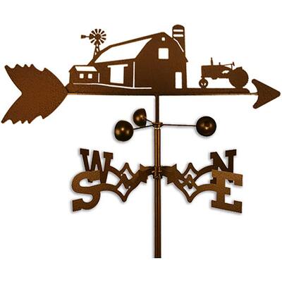 Farm Scene with Farmall International Tractor Steel Weathervane