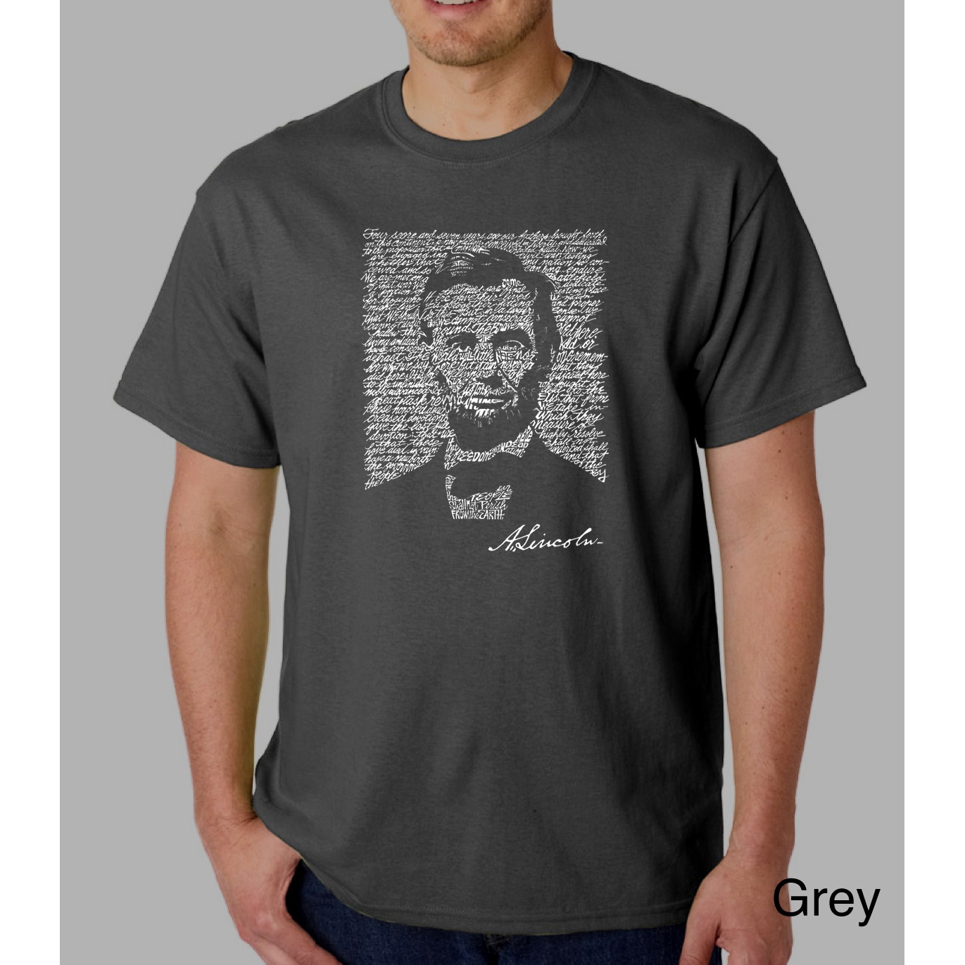 Los Angeles Pop Art Mens Abe Lincoln Cotton T shirt