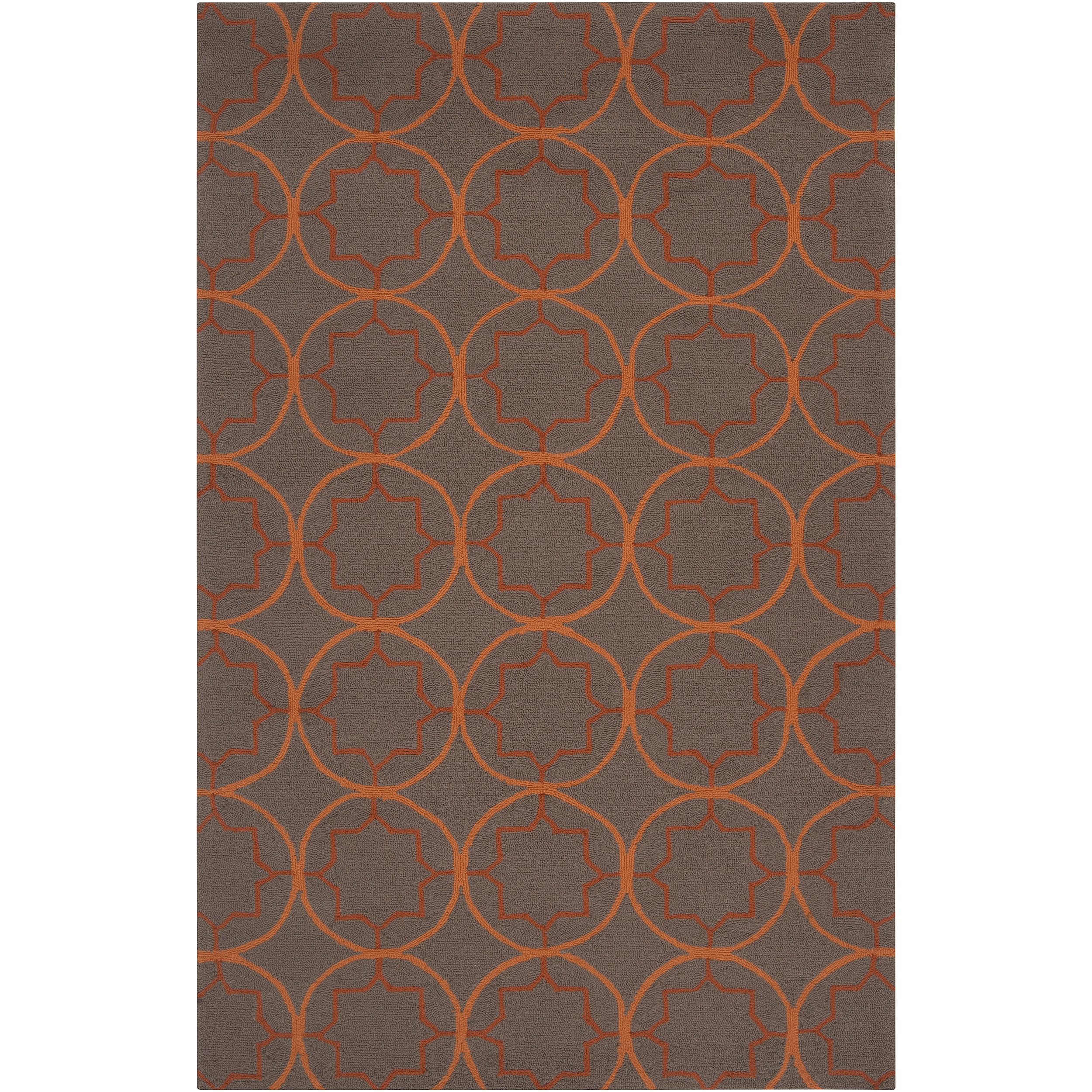 Hand hooked Orange Mackay Indoor/outdoor Moroccan Trellis Rug (8 X 10)