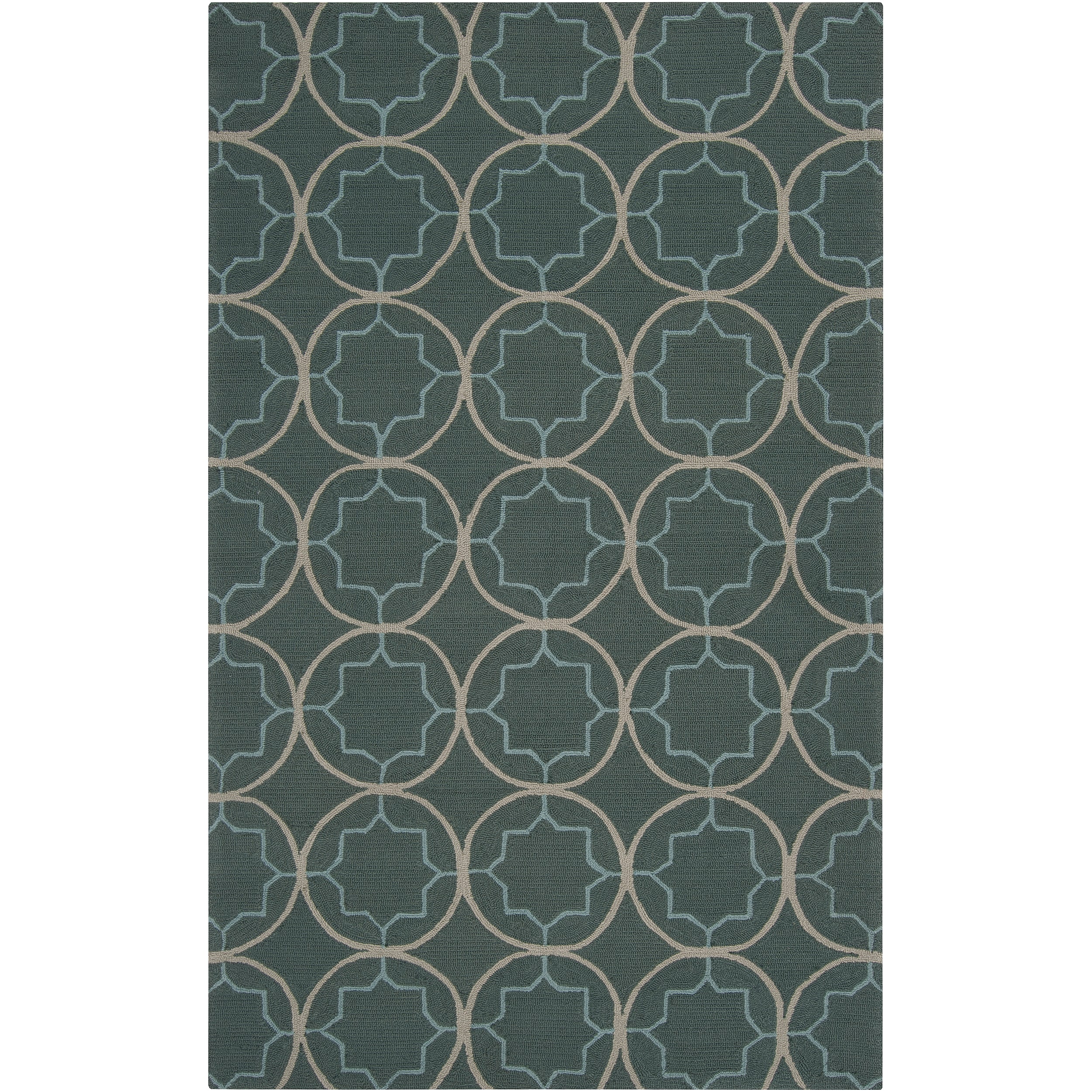 Hand hooked Gray Petitot Indoor/outdoor Moroccan Trellis Rug (9 X 12)