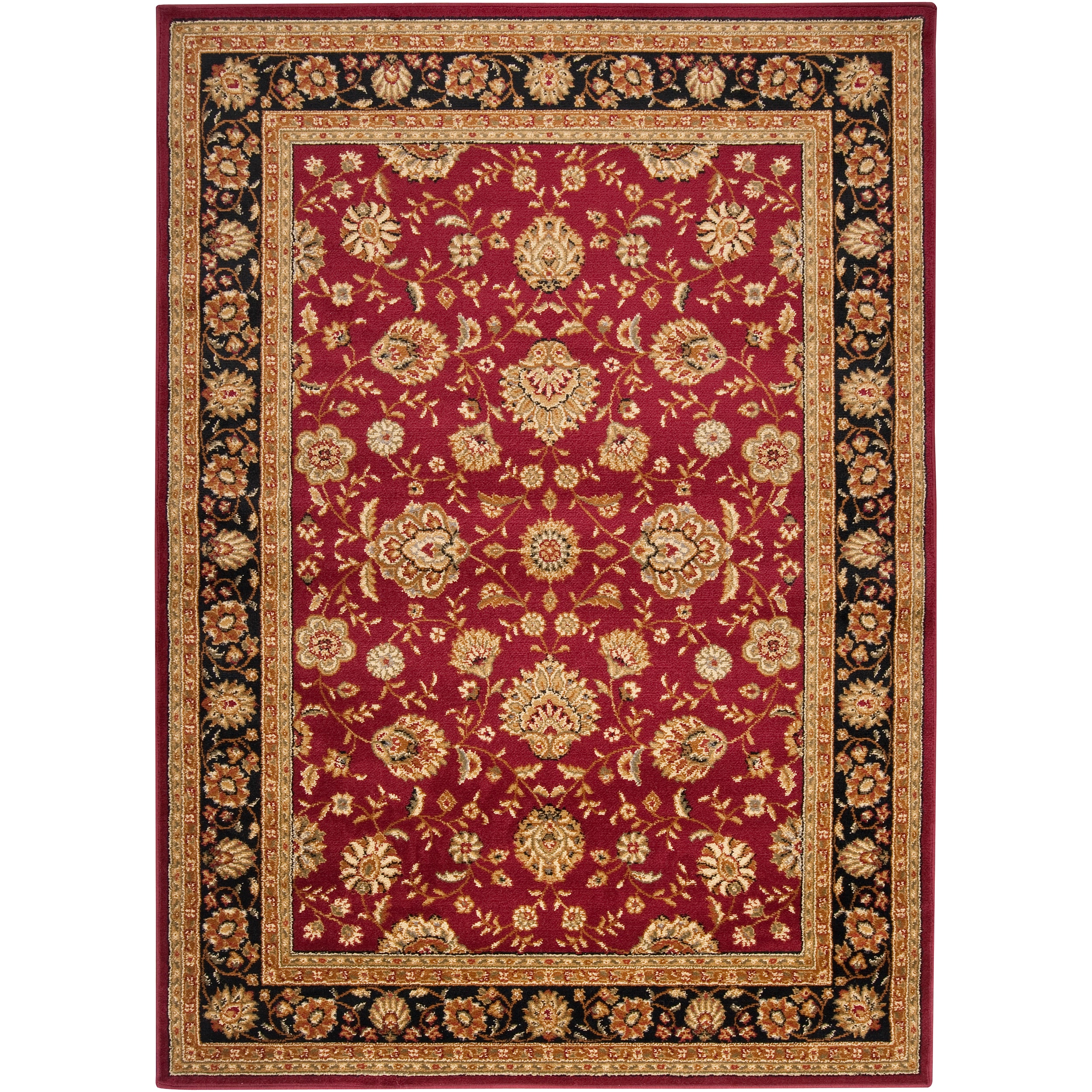 Woven Burgundy Helminth Olefin Rug (53 X 73)