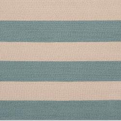 Hand hooked Blue Maligne Indoor/Outdoor Stripe Rug (5' x 8') 5x8   6x9 Rugs
