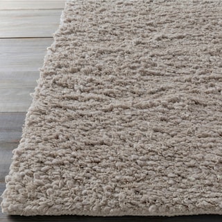 Hand-woven Gray Haphe New Zealand Wool Plush Shag Area Rug - 2'6" x 8' Runner - 2'6" x 8' Runner