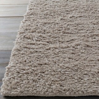 Hand-woven Gray Haphe New Zealand Wool Plush Shag Area Rug - 2'6" x 8' Runner - 2'6" x 8' Runner