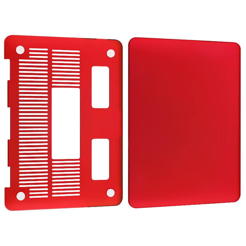INSTEN Red Snap-on Rubber Coated Laptop Case Cover for Apple MacBook Pro 13-inch